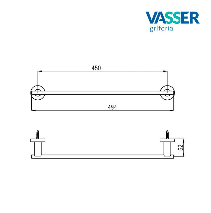 Toallero barral white - Imagen 3