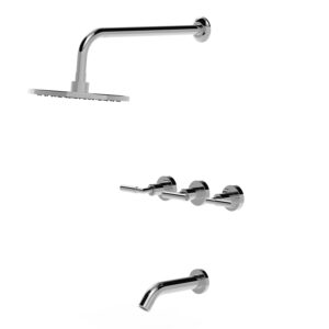 Juego para bañera y ducha de 2 llaves con transferencia