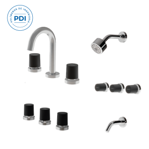 Juego para lavatorio, bidé y para bañera y ducha black