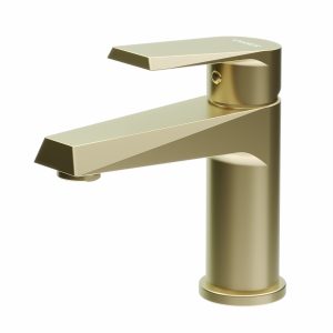 Juego monocomando para lavatorio brushed gold