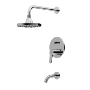 Juego para bañera y ducha monocomando de embutir con transferencia